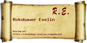 Rokobauer Evelin névjegykártya